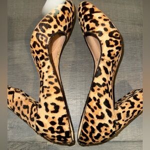 Sam Edelman Leopard Print Pony Fur Pump Size 7 1/2